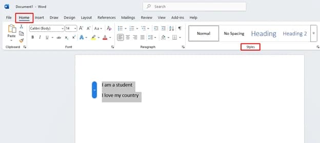 Use Styles for Consistency
